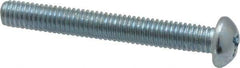 Value Collection - #10-32 UNF, 1-1/2" Length Under Head Phillips Drive Machine Screw - Round Head, Grade 2 Steel, Zinc-Plated Finish, Without Washer - Americas Industrial Supply