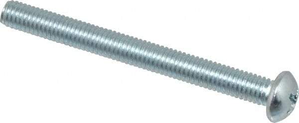 Value Collection - #10-32 UNF, 2" Length Under Head Phillips Drive Machine Screw - Round Head, Grade 2 Steel, Zinc-Plated Finish, Without Washer - Americas Industrial Supply