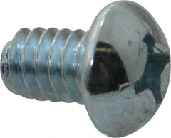 Value Collection - 1/4-20 UNC, 3/8" Length Under Head Phillips Drive Machine Screw - Round Head, Grade 2 Steel, Zinc-Plated Finish, Without Washer - Americas Industrial Supply