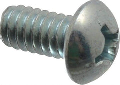 Value Collection - 1/4-20 UNC, 1/2" Length Under Head Phillips Drive Machine Screw - Round Head, Grade 2 Steel, Zinc-Plated Finish, Without Washer - Americas Industrial Supply