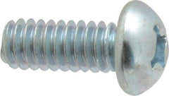 Value Collection - 1/4-20 UNC, 5/8" Length Under Head Phillips Drive Machine Screw - Round Head, Grade 2 Steel, Zinc-Plated Finish, Without Washer - Americas Industrial Supply