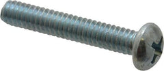 Value Collection - 1/4-20 UNC, 1-1/2" Length Under Head Phillips Drive Machine Screw - Round Head, Grade 2 Steel, Zinc-Plated Finish, Without Washer - Americas Industrial Supply