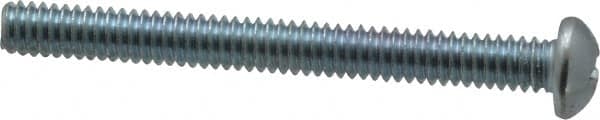 Value Collection - 1/4-20 UNC, 2-1/2" Length Under Head Phillips Drive Machine Screw - Round Head, Grade 2 Steel, Zinc-Plated Finish, Without Washer - Americas Industrial Supply