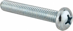 Value Collection - 5/16-18 UNC, 2" Length Under Head Phillips Drive Machine Screw - Round Head, Grade 2 Steel, Zinc-Plated Finish, Without Washer - Americas Industrial Supply