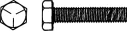 Made in North America - 5/16-18 UNC, 7" Length Under Head Hex Head Cap Screw - Fully Threaded, Grade 5 Steel, Zinc-Plated Finish, 1/2" Hex - Americas Industrial Supply