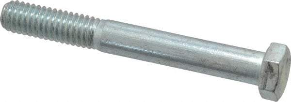 Made in USA - 3/8-16 UNC, 3" Length Under Head Hex Head Cap Screw - Partially Threaded, Grade 5 Steel, Zinc-Plated Finish, 9/16" Hex - Americas Industrial Supply
