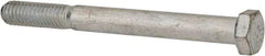 Made in USA - 3/8-16 UNC, 3-3/4" Length Under Head Hex Head Cap Screw - Partially Threaded, Grade 5 Steel, Zinc-Plated Finish, 9/16" Hex - Americas Industrial Supply