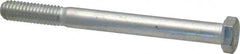 Made in USA - 3/8-16 UNC, 4" Length Under Head Hex Head Cap Screw - Partially Threaded, Grade 5 Steel, Zinc-Plated Finish, 9/16" Hex - Americas Industrial Supply