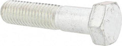 Made in USA - 1/2-13 UNC, 2-1/4" Length Under Head Hex Head Cap Screw - Partially Threaded, Grade 5 Steel, Zinc-Plated Finish, 3/4" Hex - Americas Industrial Supply