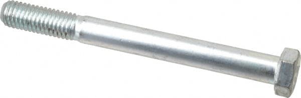 Made in USA - 1/2-13 UNC, 5" Length Under Head Hex Head Cap Screw - Partially Threaded, Grade 5 Steel, Zinc-Plated Finish, 3/4" Hex - Americas Industrial Supply