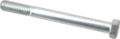 Made in USA - 1/2-13 UNC, 5" Length Under Head Hex Head Cap Screw - Partially Threaded, Grade 5 Steel, Zinc-Plated Finish, 3/4" Hex - Americas Industrial Supply