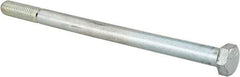 Made in USA - 1/2-13 UNC, 8" Length Under Head Hex Head Cap Screw - Partially Threaded, Grade 5 Steel, Zinc-Plated Finish, 3/4" Hex - Americas Industrial Supply