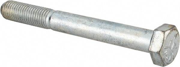 Made in USA - 5/16-24 UNF, 2-3/4" Length Under Head Hex Head Cap Screw - Partially Threaded, Grade 5 Steel, Zinc-Plated Finish, 1/2" Hex - Americas Industrial Supply