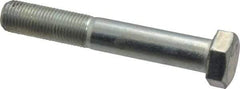 Made in USA - 1/2-20 UNF, 3-1/4" Length Under Head Hex Head Cap Screw - Partially Threaded, Grade 5 Steel, Zinc-Plated Finish, 3/4" Hex - Americas Industrial Supply