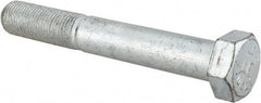 Made in USA - 1/2-20 UNF, 3-1/2" Length Under Head Hex Head Cap Screw - Partially Threaded, Grade 5 Steel, Zinc-Plated Finish, 3/4" Hex - Americas Industrial Supply