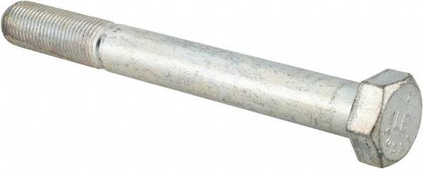 Made in USA - 1/2-20 UNF, 4-1/2" Length Under Head Hex Head Cap Screw - Partially Threaded, Grade 5 Steel, Zinc-Plated Finish, 3/4" Hex - Americas Industrial Supply