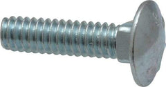 Value Collection - 1/4-20 UNC 1" Length Under Head, Standard Square Neck, Carriage Bolt - Grade 2 Steel, Zinc-Plated Finish - Americas Industrial Supply