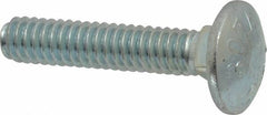 Value Collection - 1/4-20 UNC 1-1/4" Length Under Head, Standard Square Neck, Carriage Bolt - Grade 2 Steel, Zinc-Plated Finish - Americas Industrial Supply