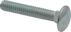 Value Collection - 1/4-20 UNC 1-1/2" Length Under Head, Standard Square Neck, Carriage Bolt - Grade 2 Steel, Zinc-Plated Finish - Americas Industrial Supply