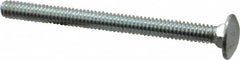 Value Collection - 1/4-20 UNC 3" Length Under Head, Standard Square Neck, Carriage Bolt - Grade 2 Steel, Zinc-Plated Finish - Americas Industrial Supply