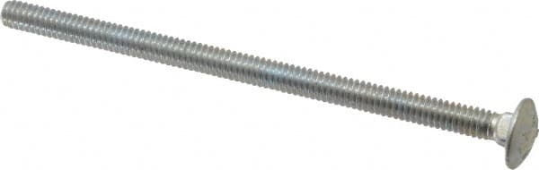 Value Collection - 1/4-20 UNC 4-1/2" Length Under Head, Standard Square Neck, Carriage Bolt - Grade 2 Steel, Zinc-Plated Finish - Americas Industrial Supply