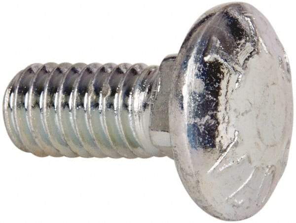 Value Collection - 5/16-18 UNC 3/4" Length Under Head, Standard Square Neck, Carriage Bolt - Grade 2 Steel, Zinc-Plated Finish - Americas Industrial Supply