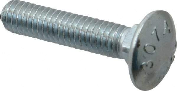 Value Collection - 5/16-18 UNC 1-1/2" Length Under Head, Standard Square Neck, Carriage Bolt - Grade 2 Steel, Zinc-Plated Finish - Americas Industrial Supply