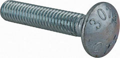 Value Collection - 5/16-18 UNC 1-3/4" Length Under Head, Standard Square Neck, Carriage Bolt - Grade 2 Steel, Zinc-Plated Finish - Americas Industrial Supply