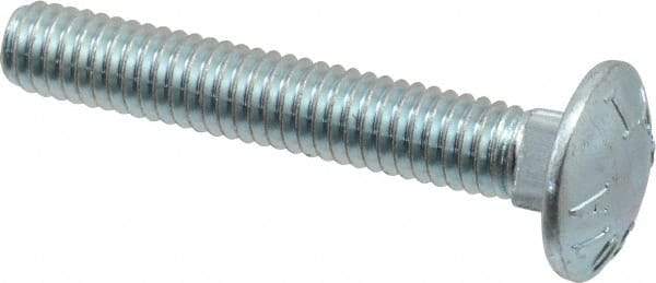 Value Collection - 5/16-18 UNC 2" Length Under Head, Standard Square Neck, Carriage Bolt - Grade 2 Steel, Zinc-Plated Finish - Americas Industrial Supply