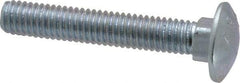 Value Collection - 3/8-16 UNC 2-1/4" Length Under Head, Standard Square Neck, Carriage Bolt - Grade 2 Steel, Zinc-Plated Finish - Americas Industrial Supply