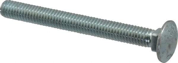 Value Collection - 3/8-16 UNC 3-1/2" Length Under Head, Standard Square Neck, Carriage Bolt - Grade 2 Steel, Zinc-Plated Finish - Americas Industrial Supply