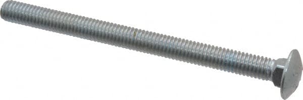 Value Collection - 3/8-16 UNC 5" Length Under Head, Standard Square Neck, Carriage Bolt - Grade 2 Steel, Zinc-Plated Finish - Americas Industrial Supply