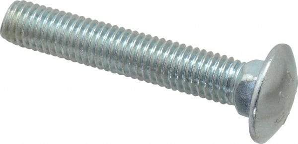 Value Collection - 1/2-13 UNC 3" Length Under Head, Standard Square Neck, Carriage Bolt - Grade 2 Steel, Zinc-Plated Finish - Americas Industrial Supply