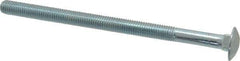 Value Collection - 1/2-13 UNC 8" Length Under Head, Standard Square Neck, Carriage Bolt - Grade 2 Steel, Zinc-Plated Finish - Americas Industrial Supply