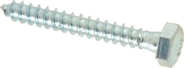 Value Collection - 1/4" Screw, 2" Length Under Head, Steel, Hex Head Lag Screw - Zinc Plated, Grade 2 - Americas Industrial Supply