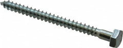 Value Collection - 1/4" Screw, 3" Length Under Head, Steel, Hex Head Lag Screw - Zinc Plated, Grade 2 - Americas Industrial Supply