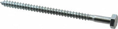 Value Collection - 1/4" Screw, 4" Length Under Head, Steel, Hex Head Lag Screw - Zinc Plated, Grade 2 - Americas Industrial Supply