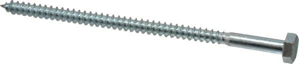 Value Collection - 1/4" Screw, 5" Length Under Head, Steel, Hex Head Lag Screw - Zinc Plated, Grade 2 - Americas Industrial Supply