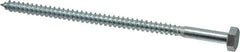 Value Collection - 1/4" Screw, 5" Length Under Head, Steel, Hex Head Lag Screw - Zinc Plated, Grade 2 - Americas Industrial Supply