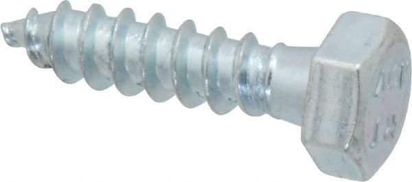 Value Collection - 5/16" Screw, 1-1/4" Length Under Head, Steel, Hex Head Lag Screw - Zinc Plated, Grade 2 - Americas Industrial Supply