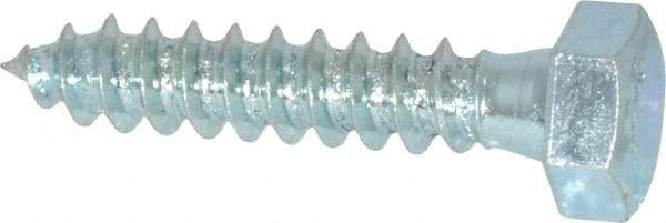 Value Collection - 5/16" Screw, 1-1/2" Length Under Head, Steel, Hex Head Lag Screw - Zinc Plated, Grade 2 - Americas Industrial Supply
