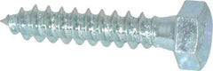 Value Collection - 5/16" Screw, 1-1/2" Length Under Head, Steel, Hex Head Lag Screw - Zinc Plated, Grade 2 - Americas Industrial Supply