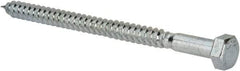 Value Collection - 5/16" Screw, 4-1/2" Length Under Head, Steel, Hex Head Lag Screw - Zinc Plated, Grade 2 - Americas Industrial Supply