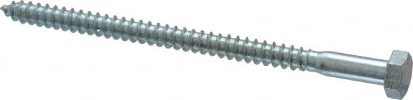 Value Collection - 5/16" Screw, 5" Length Under Head, Steel, Hex Head Lag Screw - Zinc Plated, Grade 2 - Americas Industrial Supply