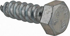 Value Collection - 3/8" Screw, 1-1/4" Length Under Head, Steel, Hex Head Lag Screw - Zinc Plated, Grade 2 - Americas Industrial Supply