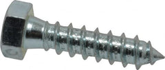 Value Collection - 3/8" Screw, 1-1/2" Length Under Head, Steel, Hex Head Lag Screw - Zinc Plated, Grade 2 - Americas Industrial Supply