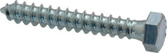 Value Collection - 3/8" Screw, 2-1/2" Length Under Head, Steel, Hex Head Lag Screw - Zinc Plated, Grade 2 - Americas Industrial Supply