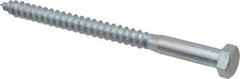 Value Collection - 3/8" Screw, 5" Length Under Head, Steel, Hex Head Lag Screw - Zinc Plated, Grade 2 - Americas Industrial Supply