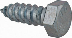 Value Collection - 1/2" Screw, 1-1/2" Length Under Head, Steel, Hex Head Lag Screw - Zinc Plated, Grade 2 - Americas Industrial Supply