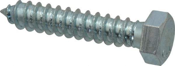 Value Collection - 1/2" Screw, 2-1/2" Length Under Head, Steel, Hex Head Lag Screw - Zinc Plated, Grade 2 - Americas Industrial Supply